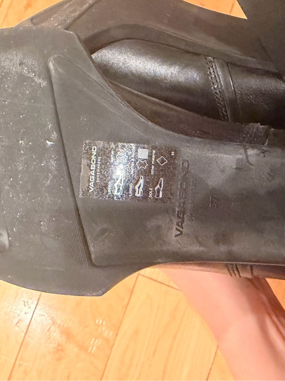 Women's Black Genuine Leather Mid-Calf Western Heel Boots - Picture 6 of 9